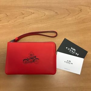 NWT wristlet Coach Mickey Mouse